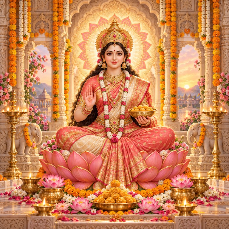 Santoshi Mata devotional artwork